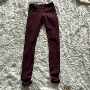 Maroon Lululemon leggings